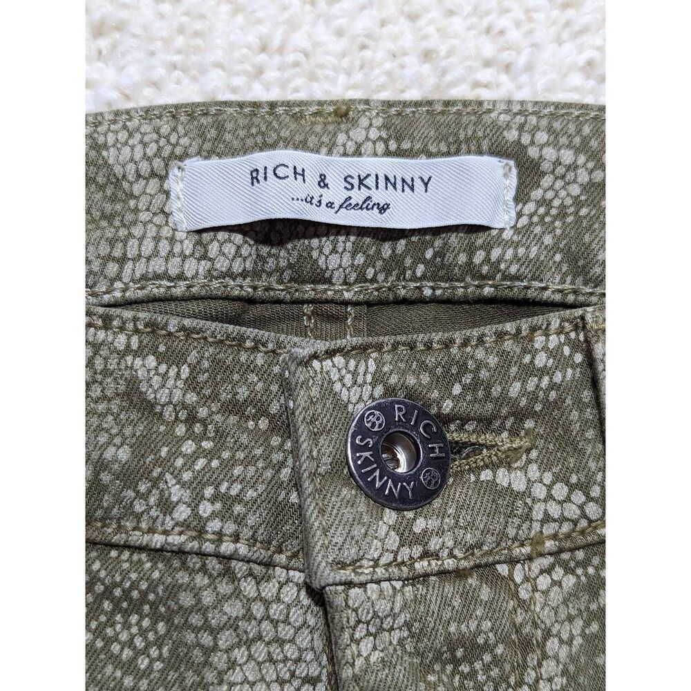 Rich & Skinny Women's Green Mid-Rise Skinny Jeans Size 26 - Picture 2 of 5